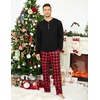 image:imageEkouaer Family Christmas Pajamas Matching Sets Womens Mens Pjs Long Sleeve Sleepwear Holiday Lounge SetsBlack Redbuffalo Plaid