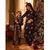 image:imageEkouaer Family Christmas Pajamas Matching Sets Womens Mens Pjs Long Sleeve Sleepwear Holiday Lounge SetsBlack Snowman and Snowflake