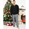 image:imageEkouaer Family Christmas Pajamas Matching Sets Womens Mens Pjs Long Sleeve Sleepwear Holiday Lounge SetsBlack Whitebuffalo Plaid
