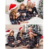 image:imageEkouaer Family Christmas Pajamas Matching Sets Womens Mens Pjs Long Sleeve Sleepwear Holiday Lounge SetsBlackchristmas Lights
