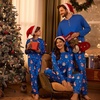 image:imageEkouaer Family Christmas Pajamas Matching Sets Womens Mens Pjs Long Sleeve Sleepwear Holiday Lounge SetsBlue Snowman and Snowflake