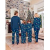 image:imageEkouaer Family Christmas Pajamas Matching Sets Womens Mens Pjs Long Sleeve Sleepwear Holiday Lounge SetsNavy Blue Lights