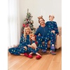 image:imageEkouaer Family Christmas Pajamas Matching Sets Womens Mens Pjs Long Sleeve Sleepwear Holiday Lounge SetsNavy Blue Lights