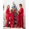 image:imageEkouaer Family Christmas Pajamas Matching Sets Womens Mens Pjs Long Sleeve Sleepwear Holiday Lounge SetsRed