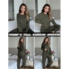 image:imageEkouaer Lounge Sets for Women 2 Piece Jogger Pajama Long Sleeve Pants Loungewear Sweatsuits Casual Matching OutfitsArmy Green
