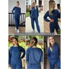 image:imageEkouaer Lounge Sets for Women 2 Piece Jogger Pajama Long Sleeve Pants Loungewear Sweatsuits Casual Matching OutfitsBlue