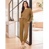image:imageEkouaer Lounge Sets for Women 2 Piece Jogger Pajama Long Sleeve Pants Loungewear Sweatsuits Casual Matching OutfitsCoffee