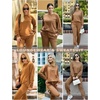 image:imageEkouaer Lounge Sets for Women 2 Piece Jogger Pajama Long Sleeve Pants Loungewear Sweatsuits Casual Matching OutfitsCoffee