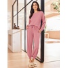 image:imageEkouaer Lounge Sets for Women 2 Piece Jogger Pajama Long Sleeve Pants Loungewear Sweatsuits Casual Matching OutfitsDusty Pink