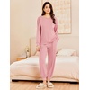 image:imageEkouaer Lounge Sets for Women 2 Piece Jogger Pajama Long Sleeve Pants Loungewear Sweatsuits Casual Matching OutfitsDusty Pink