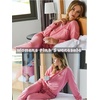 image:imageEkouaer Lounge Sets for Women 2 Piece Jogger Pajama Long Sleeve Pants Loungewear Sweatsuits Casual Matching OutfitsDusty Pink