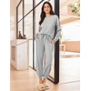 image:imageEkouaer Lounge Sets for Women 2 Piece Jogger Pajama Long Sleeve Pants Loungewear Sweatsuits Casual Matching OutfitsLight Grey