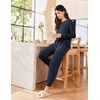 image:imageEkouaer Lounge Sets for Women 2 Piece Jogger Pajama Long Sleeve Pants Loungewear Sweatsuits Casual Matching OutfitsNavy Blue