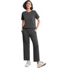 image:imageEkouaer Lounge Sets for Women 2 Piece Matching Travel Outfits 2026 Loose Short Sleeve Top Wide Leg Pants PocketsDark Grey
