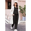 image:imageEkouaer Lounge Sets for Women 2 Piece Outfits 2024 Long Sleeve Top with Pants Sweatsuit Tracksuit SXXLBlack