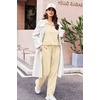 image:imageEkouaer Lounge Sets for Women 2 Piece Outfits 2024 Long Sleeve Top with Pants Sweatsuit Tracksuit SXXLCapricot