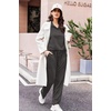 image:imageEkouaer Lounge Sets for Women 2 Piece Outfits 2024 Long Sleeve Top with Pants Sweatsuit Tracksuit SXXLDark Grey