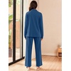 image:imageEkouaer Lounge Sets for Women 2 Piece Outfits 2024 Long Sleeve Top with Pants Sweatsuit Tracksuit SXXLNavy
