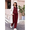 image:imageEkouaer Lounge Sets for Women 2 Piece Outfits 2024 Long Sleeve Top with Pants Sweatsuit Tracksuit SXXLWine Red