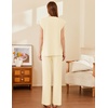 image:imageEkouaer Lounge Sets for Women 2 Piece Outfits Knit Sweater Vest Lounge Pants Casual Matching Loungewear SetBeige