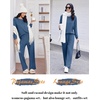 image:imageEkouaer Lounge Sets for Women Comfy Ribbed Knit Pajamas Fall Long Sleeve Sleepwear 2 Piece Casual LoungewearSXXLBlue