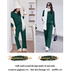 image:imageEkouaer Lounge Sets for Women Comfy Ribbed Knit Pajamas Fall Long Sleeve Sleepwear 2 Piece Casual LoungewearSXXLDark Green
