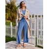 image:imageEkouaer Lounge Sets for Women Short Sleeve Pullover Tops and Long Pants Soft Pajamas Set 2 Piece Outfits SXXLNavy Blue