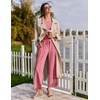 image:imageEkouaer Lounge Sets for Women Short Sleeve Pullover Tops and Long Pants Soft Pajamas Set 2 Piece Outfits SXXLOld Rose