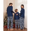 image:imageEkouaer Matching Family Sets Christmas Pajamas Set Xmas PJS Sleepwear Soft Christmas Matching JammiesBlue Snowflakes