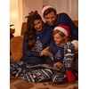 image:imageEkouaer Matching Family Sets Christmas Pajamas Set Xmas PJS Sleepwear Soft Christmas Matching JammiesBlue Snowflakes