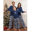image:imageEkouaer Matching Family Sets Christmas Pajamas Set Xmas PJS Sleepwear Soft Christmas Matching JammiesBlue Snowflakes