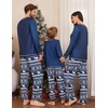 image:imageEkouaer Matching Family Sets Christmas Pajamas Set Xmas PJS Sleepwear Soft Christmas Matching JammiesBlue Snowman