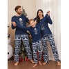 image:imageEkouaer Matching Family Sets Christmas Pajamas Set Xmas PJS Sleepwear Soft Christmas Matching JammiesBlue Snowman