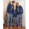 image:imageEkouaer Matching Family Sets Christmas Pajamas Set Xmas PJS Sleepwear Soft Christmas Matching JammiesBlue Snowman