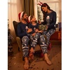 image:imageEkouaer Matching Family Sets Christmas Pajamas Set Xmas PJS Sleepwear Soft Christmas Matching JammiesBlue Snowman