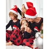 image:imageEkouaer Matching Family Sets Christmas Pajamas Set Xmas PJS Sleepwear Soft Christmas Matching JammiesChristmas Hat Plaid