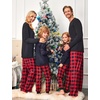 image:imageEkouaer Matching Family Sets Christmas Pajamas Set Xmas PJS Sleepwear Soft Christmas Matching JammiesChristmas Tree Plaid