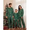 image:imageEkouaer Matching Family Sets Christmas Pajamas Set Xmas PJS Sleepwear Soft Christmas Matching JammiesGreen Santa