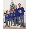 image:imageEkouaer Matching Family Sets Christmas Pajamas Set Xmas PJS Sleepwear Soft Christmas Matching JammiesNavy Elk Snowflake