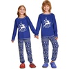 image:imageEkouaer Matching Family Sets Christmas Pajamas Set Xmas PJS Sleepwear Soft Christmas Matching JammiesNavy Elk Snowflake