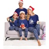 image:imageEkouaer Matching Family Sets Christmas Pajamas Set Xmas PJS Sleepwear Soft Christmas Matching JammiesNavy Elk Snowflake