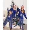 image:imageEkouaer Matching Family Sets Christmas Pajamas Set Xmas PJS Sleepwear Soft Christmas Matching JammiesNavy Elk Snowflake