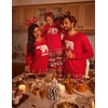 image:imageEkouaer Matching Family Sets Christmas Pajamas Set Xmas PJS Sleepwear Soft Christmas Matching JammiesRed