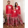 image:imageEkouaer Matching Family Sets Christmas Pajamas Set Xmas PJS Sleepwear Soft Christmas Matching JammiesRed