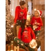 image:imageEkouaer Matching Family Sets Christmas Pajamas Set Xmas PJS Sleepwear Soft Christmas Matching JammiesRed Christmas