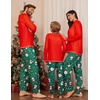 image:imageEkouaer Matching Family Sets Christmas Pajamas Set Xmas PJS Sleepwear Soft Christmas Matching JammiesRed Christmas