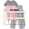 image:imageEkouaer Pajama Sets for Women 2 Pack Short Sleeve with Long Pant Pjs Sleepwear Comfy Lounge Sets with PocketsBlack PlaidRose Pliad