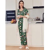 image:imageEkouaer Pajama Sets for Women 2 Pack Short Sleeve with Long Pant Pjs Sleepwear Comfy Lounge Sets with PocketsRedGreen