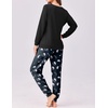 image:imageEkouaer Pajama Sets for Women 2 Piece Plaid Pjs Long Sleeve Lounge Sets Comfy Gingham Nightwear with PocketsBlack Moon
