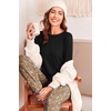 image:imageEkouaer Pajama Sets for Women 2 Piece Plaid Pjs Long Sleeve Lounge Sets Comfy Gingham Nightwear with PocketsBrown Leopard